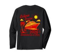 Eclipse Cruise 2026 Spain Totalidad En El Mar Back ONLY Long Sleeve T-Shirt