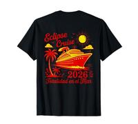 Eclipse Cruise 2026 Spain Totalidad En El Mar Back ONLY T-Shirt