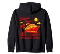 Eclipse Cruise 2026 Spain Totalidad En El Mar BACK ONLY Zip Hoodie