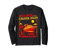 Eclipse Cruise 2026 Spain Totalidad En El Mar Long Sleeve T-Shirt