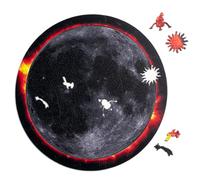 Eclipse - Double-Sided Sun and Moon Wood-Art Mind Exercise Challenge - NASA Photo Design - 248 Pieces - 11.6 in x 11.6 in