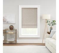 ECLIPSE Drew Noise Reducing Blackout Cordless Lined Window Roman Shade for Living Room, 27 in x 64 in, Linen