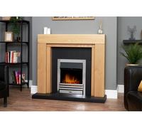 Adam 2kW Eclipse Electric Fire In Chrome, Silver