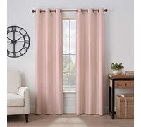 Eclipse Gabriella Grommet Top Curtains for Bedroom, Single Panel, 40" x 84", Blush