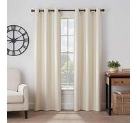 Eclipse Gabriella Grommet Top Curtains for Bedroom, Single Panel, 40" x 84", Ivory
