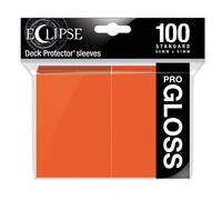 BoardGame E-15607 Ultra Pro-Eclipse Gloss Standard Sleeves 100 Pack-Pumpkin Orange