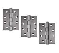 Eclipse Grade 13 Ball Bearing Fire Door Hinges, 4 Inch 102mm, Stainless Steel, Pack of 3 (Dark Bronze)