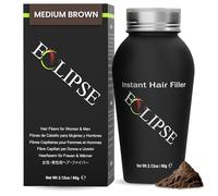 Eclipse Hair Fibres for Thinning Hair (Medium Brown) for Men and Women - 100% Undetectable Fibres - 60g Bottle - Completely Conceals Hair Loss in 15 Seconds