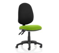 eclipse ii black back office chair in myrrh green no arms