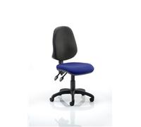 Dynamic Permanent Contact Backrest Task Operator Chair Without Arms Eclipse Plus II Stevia Blue Seat Without Headrest High Back
