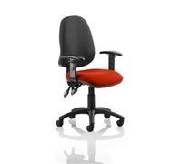 Eclipse II Lever Task Operator Chair Black Back Pimento Col