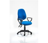 Eclipse II Lever Task Operator Chair Blue With Loop Arms -