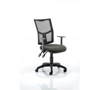 Eclipse II Task Operator Chair With Black Mesh Back Black Fab