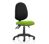 eclipse iii black back office chair in myrrh green no arms