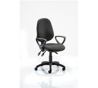 Eclipse III Lever Task Operator Chair Black With Loop Arms Re
