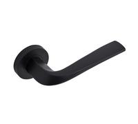 Eclipse Insignia Lanza Lever On Rose Handle Finish:: Matt Black Insignia Lanza Lever On Rose Handle