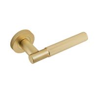 Eclipse Insignia Linear Lever On Rose Handle Finish:: Satin Brass Insignia Linear Lever On Rose Handle