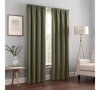 Eclipse Kendall Modern Blackout Thermal Rod Pocket Window Curtain for Bedroom or Living Room (1 Panel), 42 in x 84 in, Artichoke