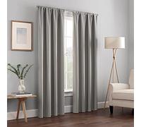 Eclipse Kendall Modern Blackout Thermal Rod Pocket Window Curtain for Bedroom or Living Room (1 Panel), 42 X 84, Grey