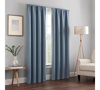 ECLIPSE Kendall Modern Blackout Thermal Rod Pocket Window Curtain for Bedroom or Living Room (1 Panel), 42" x 54", Slate