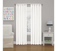 Eclipse Kendall Thermal Insulated Single Panel Rod Pocket Darkening Curtains for Living Room, 42" x 84", White