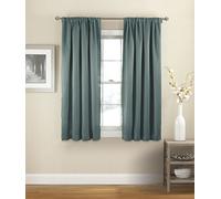 Eclipse Modern Room Darkening Rod Pocket Window Curtain for Bedroom (1 Panel), Polyester, River Blue, 54" W x 63" L (Pack of 1)
