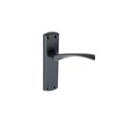 Eclipse Monza Lever On Plate Latch Set Finish:: Matt Black Monza Lever On Plate Latch Set