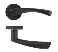 Eclipse Monza Lever on Rose Handle Finish:: Matt Black Monza Lever on Rose Handle