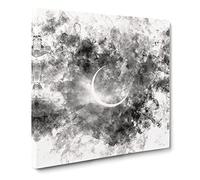 Eclipse of the Moon Watercolour Canvas Print | Gallery Wrapped 30mm Frame Wall Art | 20x20 inches | Ready to Hang | Modern Space Picture | Living Room Bedroom Lounge Office