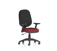 Eclipse Plus I Lever Task Operator Chair With Height Adjustable And Folding Arms Bespoke Colour Seat Ginseng Chilli