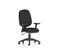 Eclipse Plus I Lever Task Operator Chair With Height Adjustable And Folding Arms Black
