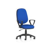 Eclipse Plus I Lever Task Operator Chair With Loop Arms Bespoke Colour Back And Seat Stevia Blue