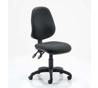eclipse plus ii fabric office chair in charcoal no arms