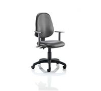 Eclipse Plus II Lever Operator Chair Bonded Leather Adjustable Arms