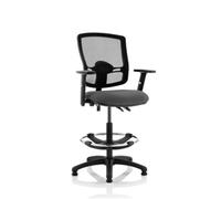 Eclipse Plus II Mesh Deluxe Chair Charcoal Adjustable Arms Hi Rise Kit KC0314