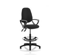 Eclipse Plus II Lever Task Operator Chair Black With Loop Arms