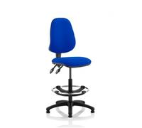 Dynamic Permanent Contact Backrest Task Operator Chair Without Arms Eclipse II Blue Seat High Back