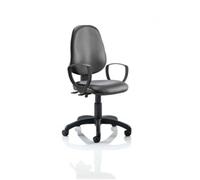 Dynamic Tilt & Lock Task Operator Chair Loop Arms Eclipse Plus II Black Seat High Back