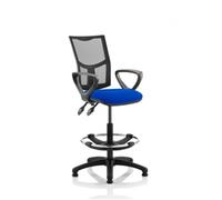 Eclipse Plus II Lever Task Operator Chair Mesh Back with Blue Seat with Loop Arm