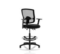 Eclipse Plus II Mesh Deluxe Chair Black Adjustable Arms Hi Rise Kit KC0302