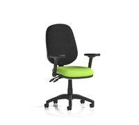 Eclipse Plus II Lever Task Operator Chair With Height Adjustable And Folding Arms Bespoke Colour Seat Myrrh Green