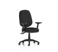 Eclipse Plus II Lever Task Operator Chair With Height Adjustable And Folding Arms Black