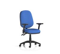 Eclipse Plus II Lever Task Operator Chair With Height Adjustable And Folding Arms Blue