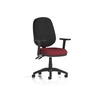 Eclipse Plus II Lever Task Operator Chair With Height Adjustable Arms Bespoke Colour Seat Ginseng Chilli