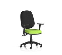 Eclipse Plus II Lever Task Operator Chair With Height Adjustable Arms Bespoke Colour Seat Myrrh Green