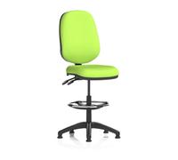 Eclipse Plus II Lever Task Operator Chair With High Rise Draughtsman Kit Bespoke Colour Back And Seat Myrrh Green