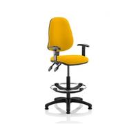 Eclipse Plus II Lever Task Operator Chair Yellow +Arms Draughtsman Kit