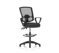 Eclipse Plus II Operator Chair Mesh Back Black Leather Draughtsman Kit