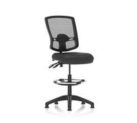 Eclipse Plus II Operator Chair Mesh Back Black Leather Draughtsman Kit