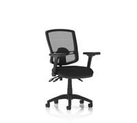 Eclipse Plus III Lever Task Operator Chair Deluxe Mesh Back With Height Adjustable And Folding Arms Black